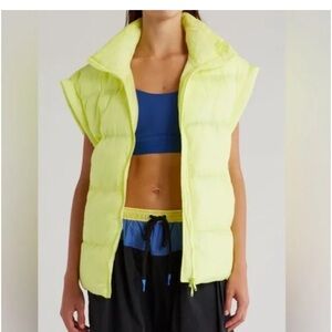 Free People Movement In A Bubble Puffer Vest - Sour Citrus Size Large